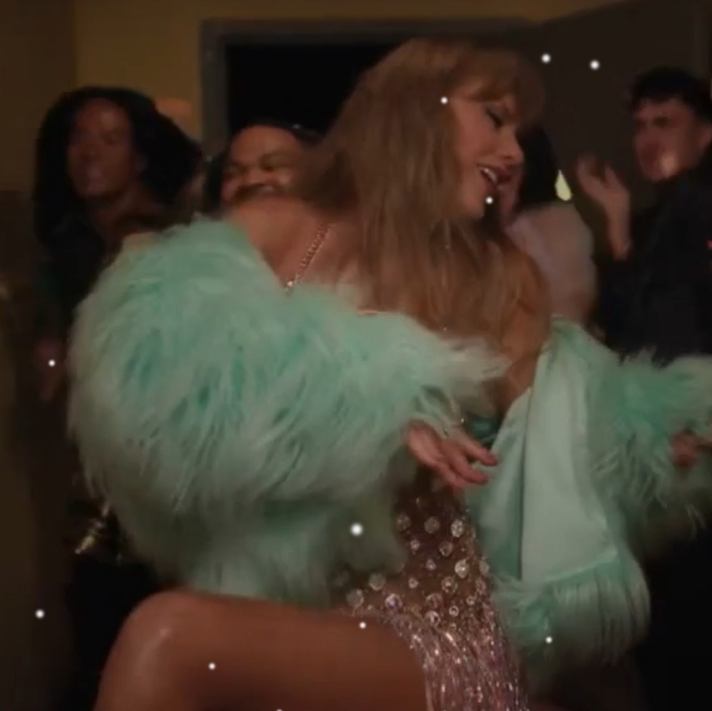 Taylor Swift THE LIFE OF A SHOWGIRL MINT FAUX FUR COAT XL/2XL - Picture 3 of 7